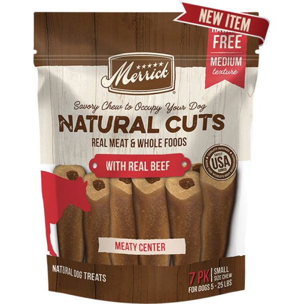 Merrick Dog Natural Cut Beef Medium Chew 4 Count For Sale