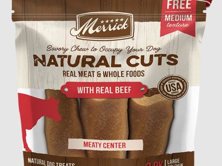 Merrick Dog Natural Cut Beef Large Chew 3 Count For Sale