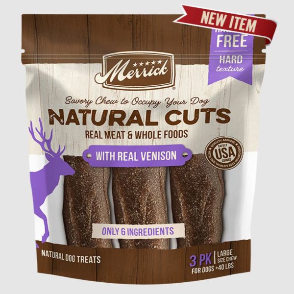 Merrick Dog Natural Cut Venison Large Chew 3 Count Discount