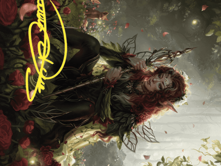 Yenna, Redtooth Regent Art Card (Gold-Stamped Signature) [Wilds of Eldraine Art Series] on Sale