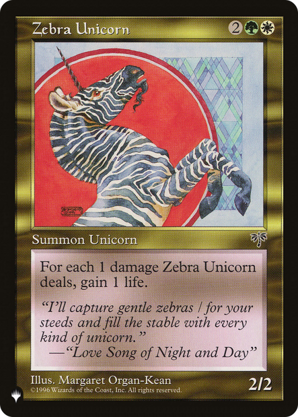 Zebra Unicorn [The List] For Discount